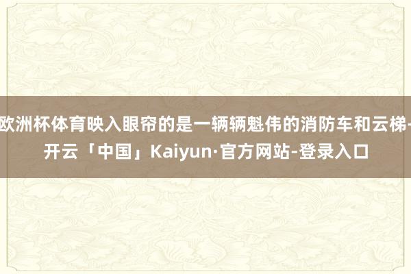 欧洲杯体育映入眼帘的是一辆辆魁伟的消防车和云梯-开云「中国」Kaiyun·官方网站-登录入口