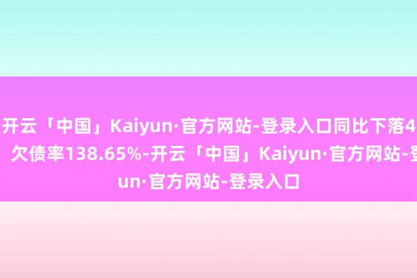 开云「中国」Kaiyun·官方网站-登录入口同比下落40.87%；欠债率138.65%-开云「中国」Kaiyun·官方网站-登录入口