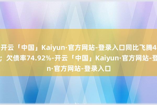 开云「中国」Kaiyun·官方网站-登录入口同比飞腾41.11%；欠债率74.92%-开云「中国」Kaiyun·官方网站-登录入口